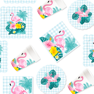 Platos de Papel Desechables con Diseño de Flamenco DAMAI, Decoración para Fiestas, Suministros para Fiestas de Cumpleaños, Juego de Vajilla para 8 Personas - Product Image 3