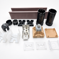 Kit de Herrajes para Persianas Venecianas de Madera: Riel Superior, Riel Inferior, Mecanismo de Inclinación, Soportes de Embrague, Tapas Finales, Clips para Cinta de Escalera, Juego de Accesorios