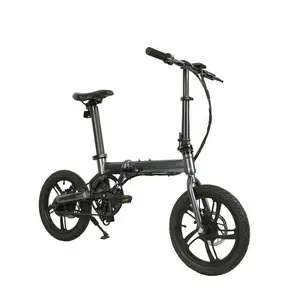 16 "10Ahミニ折りたたみ式バッテリーサイクルEバイク自転車折りたたみ式電動自転車