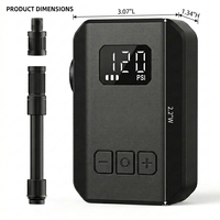 Mini pompe à vélo électrique 120 PSI, pompe à vélo portable avec manomètre et arrêt automatique, rechargeable par USB-C, pour vélo de route, VTT et moto
