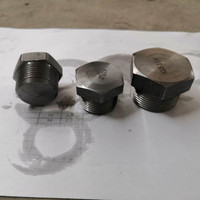 Fabrication bouchon en acier au carbone CS A105 ASME B16.11 1 "NPT raccords de tuyauterie forgés bouchon en acier au carbone forgé filetage mâle bouchon à tête hexagonale
