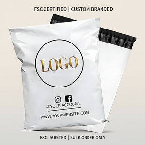 Sac d'expédition en polyéthylène écologique personnalisé avec logo imprimé, pour vêtements, livraison, promotion, épicerie, imperméable - Product Image 1