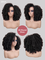 Perruque Afro Bouclée Naturelle Noire 13x4 Lace Front, Densité Élevée 250%, Style Volumineux, Cheveux Humains Alignés, Qualité Salon