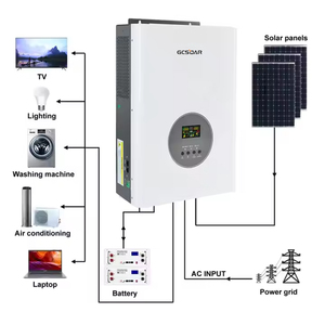 GCSOAR UD10048BAMYN Sistema Híbrido Solar Fuera de la Red de Onda Sinusoidal Pura con 50/60Hz y MPPT 120A para Energía Solar UD10048BAMYN - Product Image 2