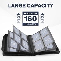 Classeur pour cartes à collectionner Toploader, 9 pochettes, capacité de 360 Toploaders rigides de 3" x 4"