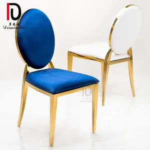 2019 best selling hotel round back gold stainless dining chair for wedding