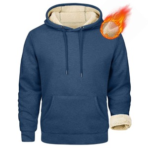 Men's Heavy <strong>Hoodie</strong> <strong>Sherpa</strong> Fleece <strong>Lined</strong> Pullover Thick Hooded Sweatshirt Thick and Warm Men's Solid Color <strong>Hoodie</strong> With Velvet