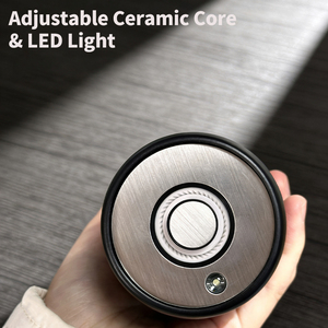 Modern Rechargeable Stainless Steel Set Ceramic Core <b>Pepper</b> Mill LED Light Adjustable Large Capacity Home - Product Image 4