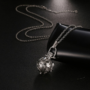 Último diseño aromaterapia corona bola hueco medallón collar aceite esencial difusor Collar para Perfume aceite esencial - Product Image 5