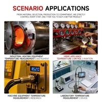 Capteur de température à ressort, thermocouple de type K/E, dispositif de surveillance de la température de haute précision, pour le chauffage