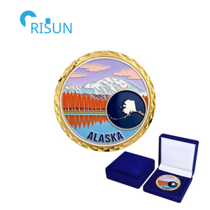 Médaille souvenir personnalisée avec paysage <span class=keywords><strong>de</strong></span> la faune <span class=keywords><strong>de</strong></span> l'Alaska (États-Unis), pièces commémoratives avec boîte, pièce <span class=keywords><strong>de</strong></span> défi personnalisée <span class=keywords><strong>de</strong></span> l'Alaska - Product Image 5