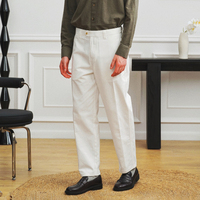 LARSUR Pantalon de costume d'affaires décontracté sans plis personnalisé d'usine Gurkha Naples Pantalon de costume chino plissé de style italien