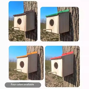 บ้านนกราคาดีที่สุด ขายส่ง สำหรับแขวนภายนอกและภายใน ดีไซน์เป็นมิตรกับนก เหมาะสำหรับนกฮัมมิงเบิร์ด นกกระจอก บ้านนก รังนก กรงสัตว์เลี้ยง - Product Image 5