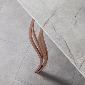Mesa de Comedor Moderna Koza con Tapa de Mármol, Patas de Metal Rectangulares, Diseño Estable, Turquía, para Hogar, Hotel, Restaurante - Product Image 5