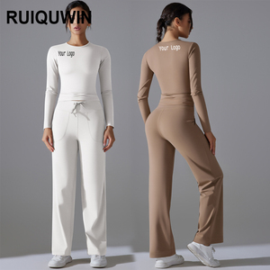 RUIQUWIN Set da Donna 2 Pezzi Autunno Inverno, Top Yoga e Pantaloni Fitness di Alta Qualità, Abbigliamento Sportivo da Palestra e <span class=keywords><strong>Tennis</strong></span> - Product Image 1