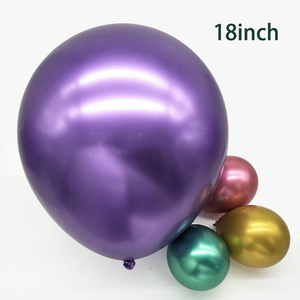 Ballons en latex métalliques chromés géants de 18 pouces pour la décoration de fête prénatale, vente en gros 2026 - Product Image 5