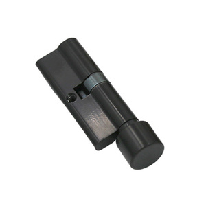 Silinder Kunci Pintu Profil Eropa <span class=keywords><strong>Matte</strong></span> <span class=keywords><strong>Black</strong></span> 70mm Kuningan, Sistem Kunci 3 Kunci, Casing Kunci Paduan Seng, Inti Tembaga - Product Image 1