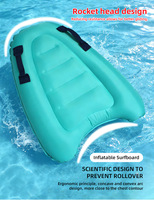 Bodyboard gonflable en PVC pour enfants avec poignée, planche flottante pour la plage et la piscine, adapté aux enfants de 8 à 13 ans