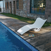 Chaise longue de piscine, chaise longue d'extérieur imperméable, chaise longue inclinable, lit de soleil