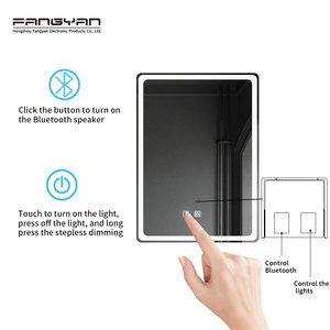 12V 5A 60W Reproducción de música Interruptor de atenuación LED de detección táctil de doble botón para espejo de luz de baño - Product Image 4