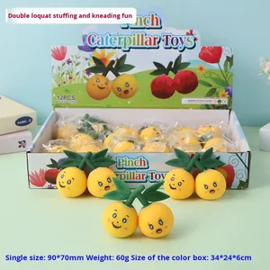 Juguete de simulación de níspero para aliviar el estrés, pequeños dispositivos creativos, muñeco de fruta para apretar, personalización a medida - Product Image 4