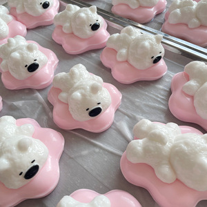 Unisex Giant Bear Knead Music Squeeze Toy with Cute <b>Slime</b> Feeling Slow Rebound Stress Reliever Swimming Circle Design Gift - Product Image 1