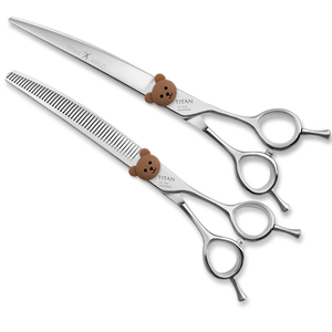 Kéo cắt tỉa chuyên nghiệp TITAN 7.0 inch 7.5 inch, dụng cụ làm đẹp cho thú cưng, kéo thẳng, dụng cụ chăm sóc thú cưng, kéo tỉa lông chó - Product Image 1
