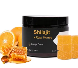 OEM Label pribadi permen karet Shilajit dengan madu mentah suplemen Shilajit untuk wanita pria dukungan energi