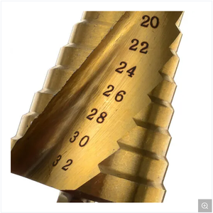 Ensemble de 3 forets étagés en acier rapide HSS avec revêtement en titane, tige hexagonale 1/4, Apex Manufacturer, pour plastique, bois, métal - Product Image 4