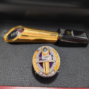 אליפות כדורגל טבעת עם תיבת תצוגה המכללה כדורגל oio אלוף טבעות סגסוגת אוסף אוניברסיטת קישוט - Product Image 2