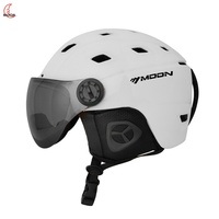 MOON Tek Parça Kayak Kaskı EPS/PC Malzeme Yetişkin Unisex Profesyonel Kar Sporları Açık Hava Arazi Özel MS100