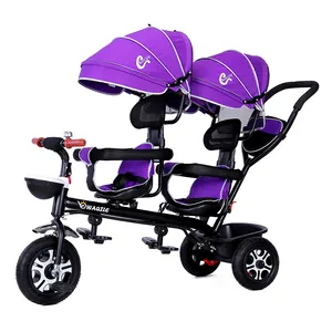 Tricycle à trois roues unisexe pour bébés jumeaux, nouvelle collection 2022