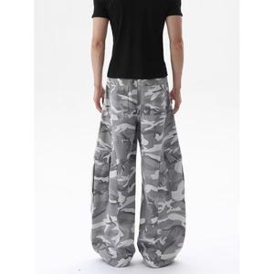 Jeans de Camuflaje Ligeros Huanqiu, Corte Holgado con Bolsillos Laterales, Cintura Media, Talla Grande, Lavados, para <span class=keywords><strong>Hombre</strong></span> - Product Image 5