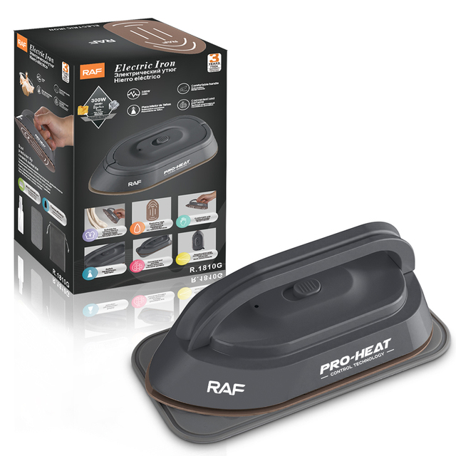 RAF R.1810 New Design Convenient and Portable Travel Rotatable Comfortable Handle Mini Electric Iron for Clothes