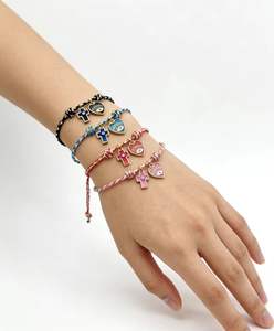 LC20260199 Braccialetto Intrecciato Regolabile con Cordino di <span class=keywords><strong>Preghiera</strong></span>, Occhio di Allah e Croce di Gesù per Uomo e Donna - Product Image 5