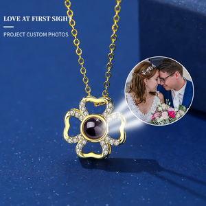 Collar con Proyección de <span class=keywords><strong>Fotos</strong></span> Personalizada, Cadena de Eslabones de Moda con Mensaje Secreto, Código Morse, Regalos Únicos para Fiesta - Product Image 1