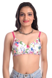 Sujetador de cobertura total acolchado sin costuras de nailon, spandex y poliamida para mujer |   Espalda en U Suave |   Correas Ajustables |   Cierre Trasero |   Copas A–E - Product Image 3