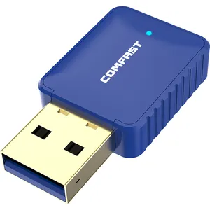 Comfast-receptor inalámbrico USB WiFi, adaptador de diente azul de doble banda de 600Mbps, 2,4/5Ghz, Mini Dongle WiFi para PC/portátil/escritorio