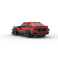Compatible avec les briques de marque, voiture de sport de luxe rouge, puzzle MOC, assemblage DIY, jouets de construction pour enfants