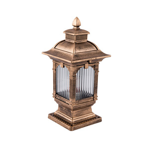 Antique Bronze Outdoor Lawn <b>Light</b> <b>LED</b> Garden Lamp IP65 Water Resistant 3500K Warm White Glass Shade <b>Motion</b> <b>Sensor</b> CRI 90 - Product Image 2