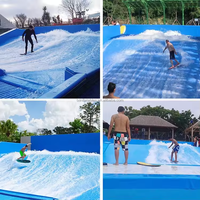 Équipement de parc aquatique pour adultes, simulateur de surf Flow Rider en fibre de verre pour l'extérieur, école et résidence