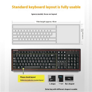 Phổ trong suốt nổi Silicone Máy tính để bàn chơi Game bàn phím phim Sticker chống bụi nhựa phẳng bìa cho Máy Tính Trần - Product Image 3