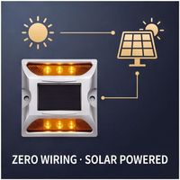 Borne de signalisation solaire réfléchissante IP68 étanche à énergie solaire pour marquage de voies de circulation et de chemins de parc, fournie directement par l'usine