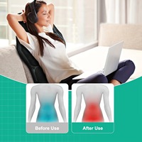 Coussin de siège de massage complet du corps avec fonction chauffante Coussin de fauteuil de massage par vibration pour la maison, le bureau et la voiture pour hommes et femmes
