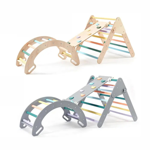 Pickle Triangle Wood Baby Gym Climbing Triangle Set Of 3 Montessori Climbing Wooden Climbing Set Best Pikers Triangle