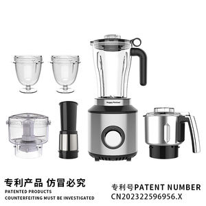 Happy Partner Licuadora Comercial Grande de acero inoxidable de alta calidad 6 en 1 Mezclador de alimentos Máquinas comerciales para batidos - Product Image 2