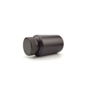 Personalizado <span class=keywords><strong>50</strong></span> 80 100 120 200 250 <span class=keywords><strong>ml</strong></span> mate plástico negro Pet tarro vacío pastillero cápsula botella tapa resistente - Product Image 5