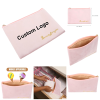 Sacs à maquillage en flanelle Yifan, pochette de rangement cosmétique en velours doux, petite trousse de maquillage, sac à maquillage avec logo personnalisé