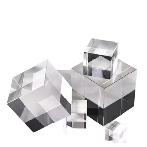 Hbl K9 pha lê khối đồng bằng 5-8cm cắt góc Cube trống pha lê khối cho 3D laser khắc - Product Image 6