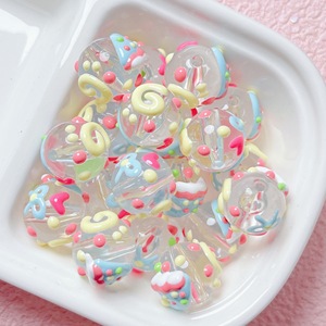 Perles pour stylos, perles acryliques épaisses, perles à grand trou de 3,4 mm, perles lâches, perles décoratives Kawaii, stylos à décorer, fabrication de stylos, artisanat en résine DIY, vente en gros OEM - Product Image 5